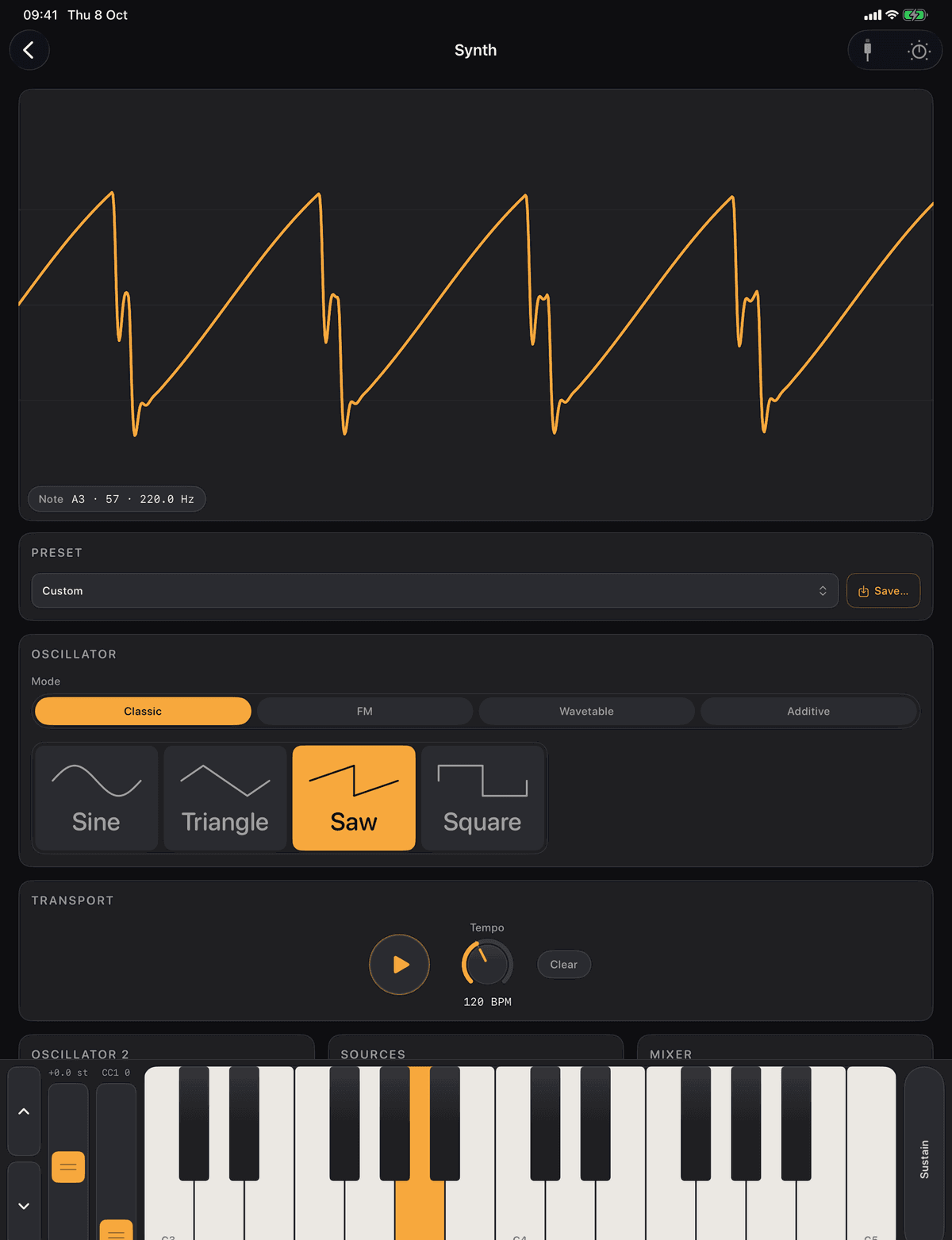 Learn Synths on iPad: the standalone synth instrument with every control open